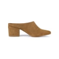 thumbnail image 3 of BLISSFUL STEP Women's Slides Block High Heels Slip on Pointed Toe Slide Mules Brown 8, 3 of 8