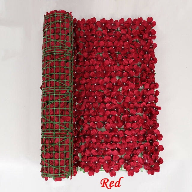 Artificial Cherry Blossom Leaf Privacy Fence Screen Home Garden Flowers Hedge
