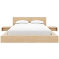 thumbnail image 1 of Nexera Kanso 4-Piece Queen Size Low Platform Bedroom Set, Natural Blonde Oak, 1 of 6