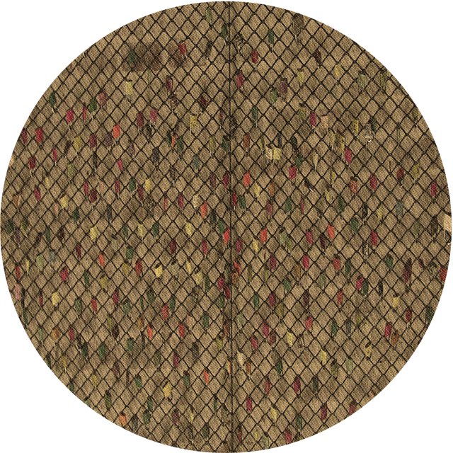 Ahgly Tapis d'Intérieur Lavable en Machine Carré Transitionnel Brun Cannelle, 3 Pieds Carré
