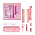 thumbnail image 1 of Dvkptbk Stationery for students Children Fun: 24 Stationery Set - Piece Set, 4 Pencils, 12 Colored Pens, A Glue, An Eraser, A 15cm Ruler, A Pair of Scissors, A Pencil Sharpene, 1 of 8