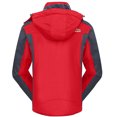 thumbnail image 3 of LSLJS Mens Manteau d'Hiver Épais en Velours à Capuche Protection contre le Vent Extérieur (Rouge, XXXXL), 3 of 3