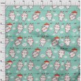 thumbnail image 4 of oneOone Cotton Flex Turquoise Blue Fabric Asian Kawaii Rabbit Sewing Craft Projects Fabric Prints By Yard 40 Inch Wide, 4 of 4