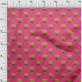 thumbnail image 2 of oneOone Cotton Poplin Fabric Leaves & Lotus Block Print Sewing Fabric BTY 42 Inch Wide, 2 of 4