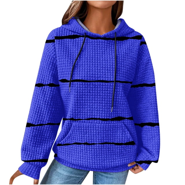 Yuyuzo Plus Size Sweatshirts for Women Long Sleeve Drawstring Oversized Hooded Casual Fall Pullover Tops with Pockets