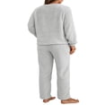thumbnail image 3 of Peluche de Femmes de Couleur Unie à Manches Longues et Pantalons Pyjamas Ensembles Hiver Chaud Femmes Cadeau, 3 of 7