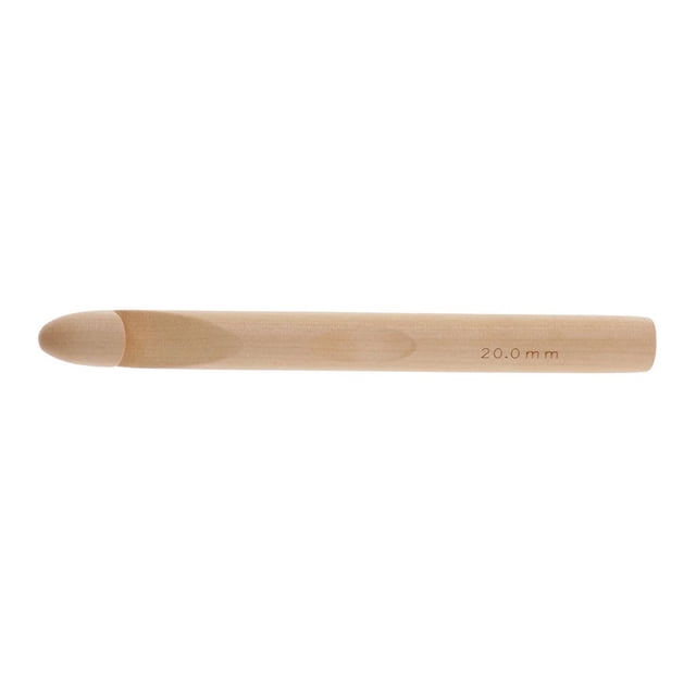 GUOOL Unpainted Wooden Crochet Hooks Handcrafted Knitting Needles Weave Yarn Craft, 15 20mm