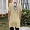 thumbnail image 4 of Ketyyh-chn99 Chandail Sans Manches à Col Rond pour Femmes, Manches Longues, T-Shirt à Col Rond pour Femmes, Kaki, 2TG, 4 of 5