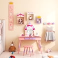 thumbnail image 4 of Gymax 3-Piece Kids Room Furniture Set Vanity Table Dressing Mirror Storage Bench Seat, 4 of 8