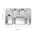 thumbnail image 3 of MasteelfCA 1 Pce Assiette en Acier Inoxydable Assiette Divisée pour Fruits Assiette de Petit-Déjeuner (Argent), 3 of 8