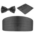 thumbnail image 1 of Bangcool Mens Bow Tie Fashion Solid Color Formal Bowtie with Pocket Square & Cummerbund, 1 of 7