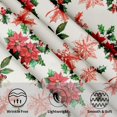 thumbnail image 4 of Nappe de Noël à Fleurs Rouges et Feuilles Rouges, Nappe Ronde à Houx Rouges 60 Pouces pour Déco de Cuisine Farmhouse, Tissu Polyester, Nappe d'Hiver/de Noël pour Fête, Camping en Plein Air, Congé, 4 of 5