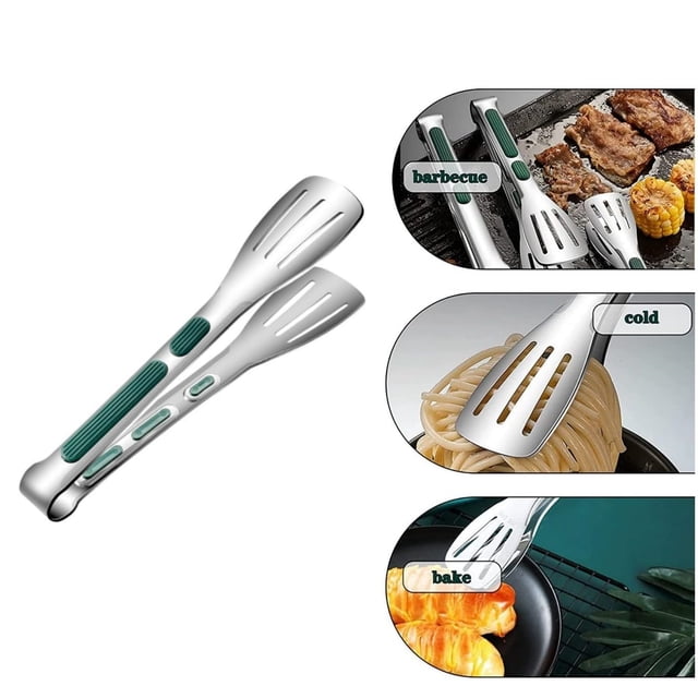 Kitchen Barbecue Clips — Ergonomic Stainless Steel Long-Handle Cooking Tongs for Heavy Duty Use Durable Metal Kitchen Gadgets and Tools