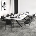 thumbnail image 3 of Costway Chaise de Salle d'Attente Sans Roues Ensemble de 10 avec Accoudoirs Intégrés pour Réception, 3 of 7