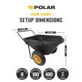 thumbnail image 2 of Polar Trailer Cub Cart 400lb Heavy-Duty All-Steel Utility Wheelbarrow Wagon, 2 of 10