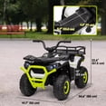 thumbnail image 3 of Qaba VTT pour Enfants 12 V, Jouet à Chevaucher avec 4 Roues à Suspension à Ressort, Vert, 3 of 9