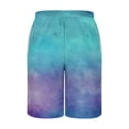 thumbnail image 4 of Plebaso Beach Shorts for Men Gradient Print Casual Shorts Drawstring Lightweight Summer Fashion Shorts, 4 of 5