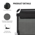 thumbnail image 4 of Outsunny Folding Lounge Chair with Headrest and Adjustable Backrest, Black, 4 of 10