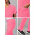 thumbnail image 4 of Adar Addition Go-Basic Scrub Set For Women - Slim V-Neck Scrub Top & Skinny Cargo Scrub Pants, 4 of 7