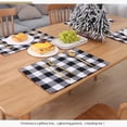 thumbnail image 4 of kjfeif Set of 4 Christmas Decorations GinghamPlacemats, Plaid Checkered Placemats in Black & White Checker Design, Quality Thin Placemats for Dining Table, 4 of 9