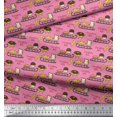 thumbnail image 3 of Soimoi Silk Fabric Sleigh,Bread & Hot Dog Food Decor Fabric Printed Yard 42 Inch Wide, 3 of 3