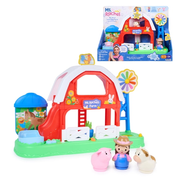 Ms. Rachel Official My First Learning Farm Playset with Songs, Phrases & Animal Figure Toys
