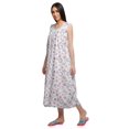 thumbnail image 4 of Moomaya Chemise de Nuit à Manches pour Femmes, Imprimée, en Coton, 4 of 5