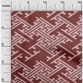 thumbnail image 2 of oneOone Viscose Chiffon Maroon Fabric Geometric Sewing Craft Projects Fabric Prints By Yard 42 Inch Wide, 2 of 4
