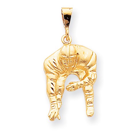 Charme de FOOTBALL en Or Jaune 10K