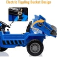 thumbnail image 4 of Kids Ride-on Dump Truck with Remote Control, 2-Speed Electric Toy Car, Shovel, Music for Outdoor Play, 4 of 8