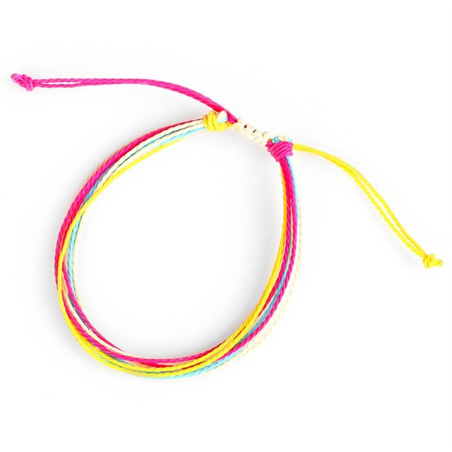 Braided Bracelet Adjustable Chic Multicolor Aesthetic Jewelry Drawstring Handcrafted Hand Rope Women Accessories for Teen Girls Purple+Yellow
