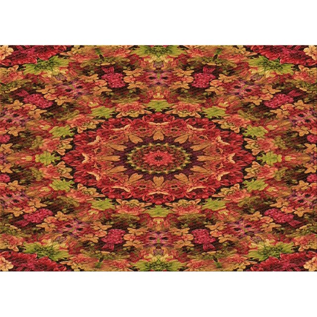 Ahgly Company Machine Washable Indoor Rectangle Transitional Tomato Red Area Rugs, 4' x 6'