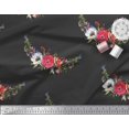 thumbnail image 3 of Soimoi Rayon Fabric Leaves & Anemone Flower Fabric Prints By Yard 42 Inch Wide, 3 of 3