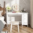 thumbnail image 4 of Patiojoy Computer Desk w/ 3 Drawers 48" Wide Writing Desk with Storage Laptop Study Desk White, 4 of 9