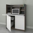 thumbnail image 4 of Nexera Chrono Secretary Desk, Bark Grey and White, 4 of 6