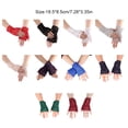 thumbnail image 4 of ZheElen 1 Paire de Mitaines pour Femmes Dentelle Sans Doigts Gants de Mariage Courts Mode Confortables Respirants Rouge Vin, 4 of 6