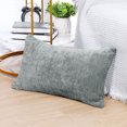 thumbnail image 2 of PiccoCasa Soft Water Repellent Throw Pillow Covers Light Gray 12x20 Inch, 2 of 7