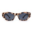 thumbnail image 1 of Womens Mod Thick Plastic Chunky Cat Eye Sunglasses Beige Tortoise Black, 1 of 4