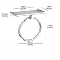 thumbnail image 2 of Towel Ring With Shelf Steel Self Stainless Steel Sticky Hand Towel Holder Self A D Hesive Hand Racks Reusable Bag Drying Rack Dishwasher Racks Drying Rack Cooking Mats for Kitchen Counter, 2 of 3