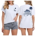 thumbnail image 1 of LUOGENLI T-shirts pour Femme pour Femmes T-Shirt Décontracté à Imprimé de Lettres Col Rond Manches Courtes T-Shirt Haut T-shirts pour Femmes T-shirts Graphiques T-shirts de la Saint-Patrick pour Femmes T-Shirt Graphique Pâques Blanc TTG, 1 of 3