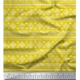 thumbnail image 1 of Soimoi Georgette Viscose Fabric Aztec African Print Sewing Fabric Yard 42 Inch Wide, 1 of 3