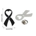 thumbnail image 2 of Elegant Black Ribbon Brooch Pin Metal Material for Memorial Service Sympathy Events Formal Occasion Clothing Accessory, 2 of 7