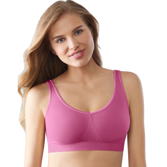 Bali Womens One Smooth All Around Smoothing Bralette, M, Purple Rose