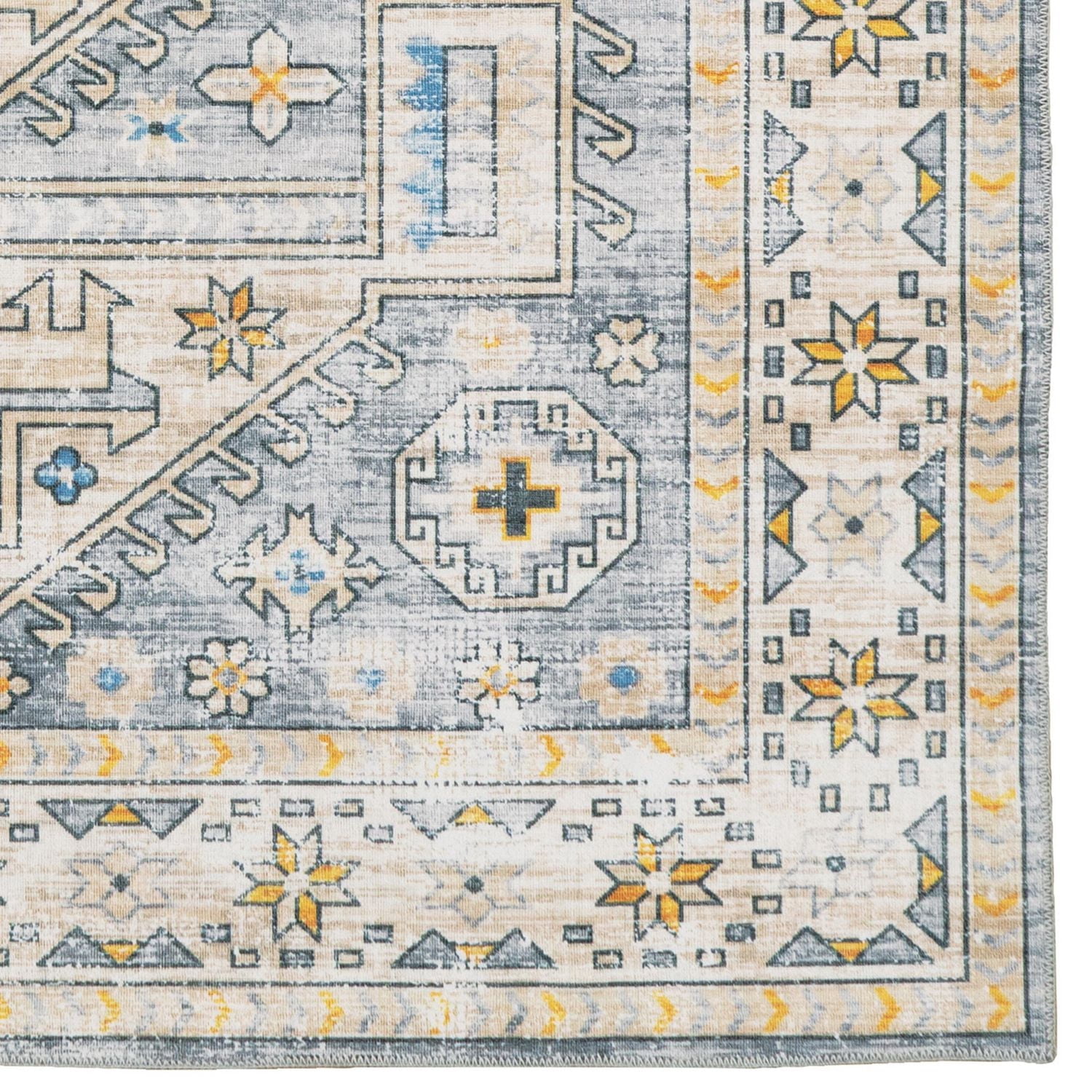 Tapis d'appoint lavable Parson 3 pi x 5 pi gris et beige
