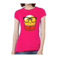 thumbnail image 1 of T-Shirt à Manches Courtes Emoji pour Femmes - Rose Vif - Grand, 1 of 1