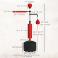 thumbnail image 3 of Soozier Standing Punching Bag with 2 Speed Balls, 360° Reflex Bar, Red, 3 of 10