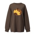 thumbnail image 2 of Nouveaux Hauts pour Femmes 2023 Mode Imprimé Col Rond Chandail à Enfiler Hauts Manches Longues Blouse Confortable Chandail Coupe Décontractée Chandail Surdimensionné pour Femmes, 2 of 6