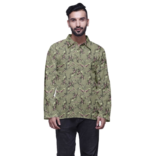 Atasi Printed Button Placket Traditional Kurta For Men Short Kurta Shirt For Boy