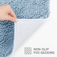 thumbnail image 4 of Hitime Soft Chenille Bath Rug Mat 16x24 Quick Dry Machine Washable Bathroom Runner - Ultra Absorbent Non-Slip Backing - Light Blue, 4 of 10