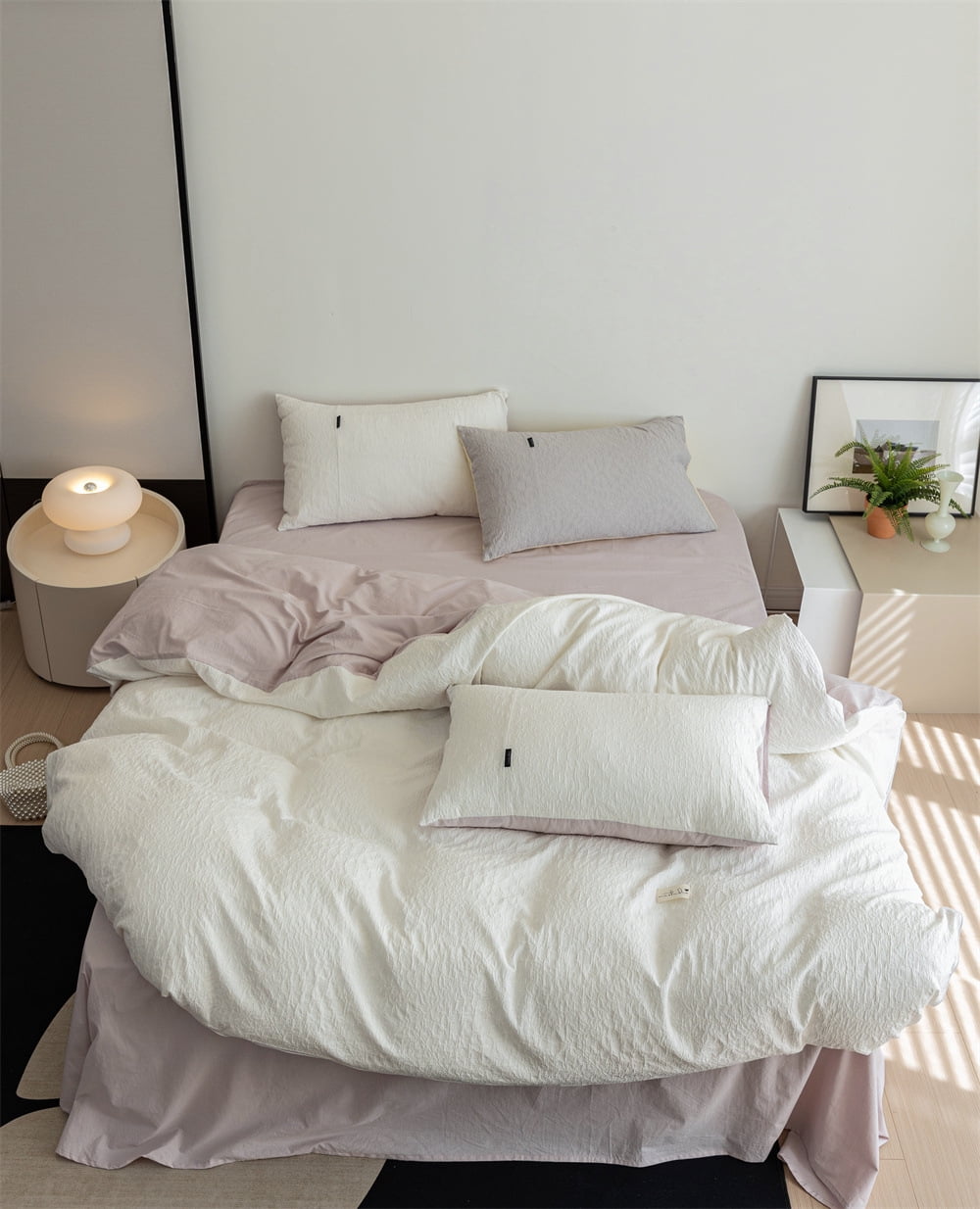 Zhuge Bed Sheets Set, Bedding Sheets Pillowcases Kit, Twin Bed Set, Hotel Bedding, Home Decor(White)